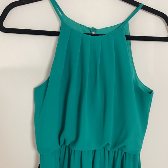 BCX Green Strapped MIDI Dress with Black Lace Belt - Picture 4 of 9